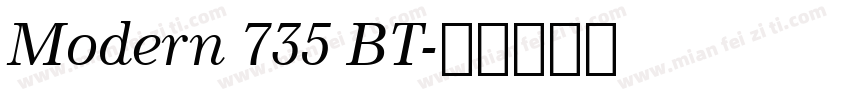 Modern 735 BT字体转换